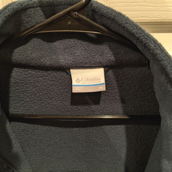 Columbia Men's Mountain Fleece Jacket Blue Size M Full Zipper - Picture 4 of 5